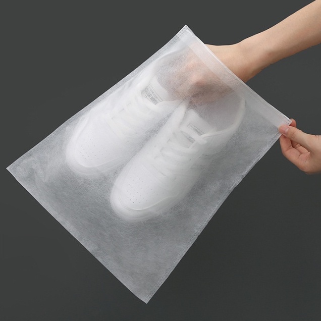 Túi đựng giày dép du lịch thể thao đá banh có dây rút vải không dệt chống bụi bẩn tiện lợi bỏ vali gọn gàng