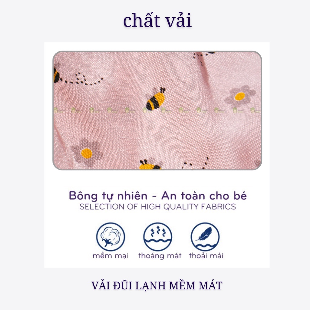 Set Bộ 2 Dây Bé Gái Vải Thô Đũi Mềm Mát Hoạ Tiết Hoa Quả Dễ Thương, Bộ Quần Áo Cho Bé Mặc Hè CK28