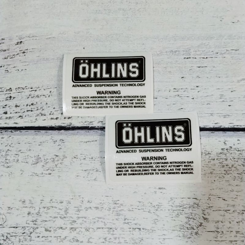 Tem decal trong suốt dán trang trí bình dầu phuộc OHLINS đủ mẫu