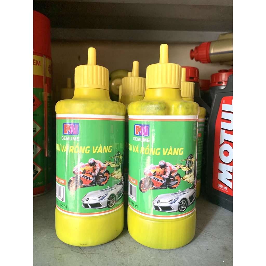 Keo tự vá RỒNG VÀNG dùng cho lốp có xăm và không xăm 350ml