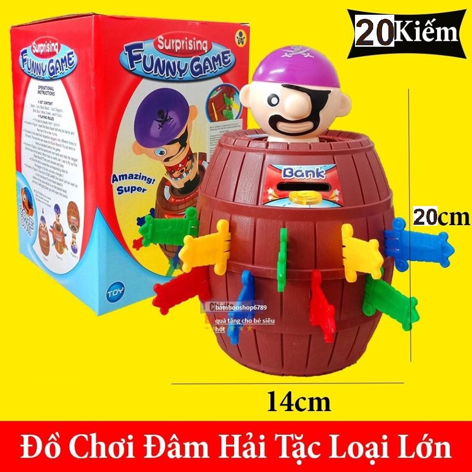 Đồ chơi Đâm hải tặc size lớn 20cm x14x14 chất liệu nhựa rất dày, không lo bể vỡ, màu sắc đẹp mắt ( LOẠI LỚN ) - Giá sỉ