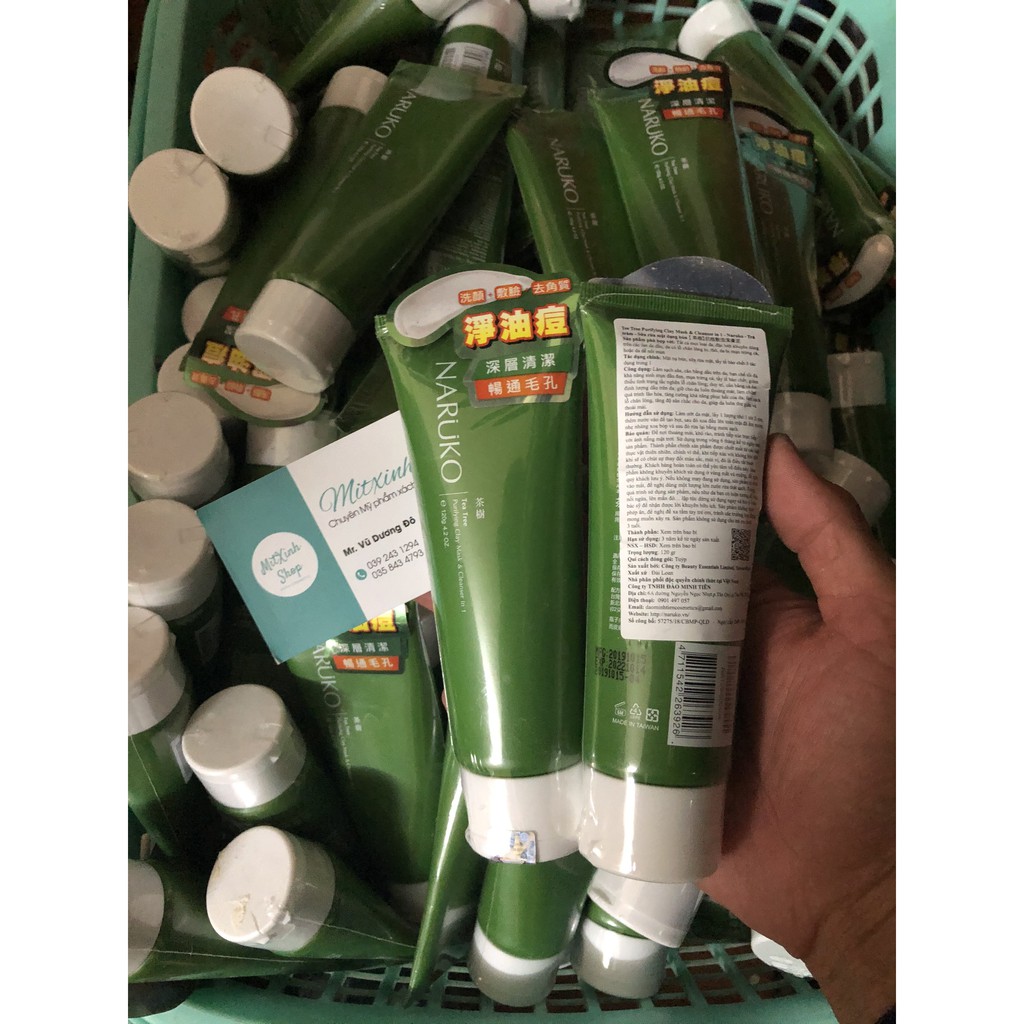 [Bản Đài] Sữa rửa mặt tràm trà NARUKO Tea Tree Purifying Clay Mask & Cleanser, Sữa rửa mặt Naruko Bản Đài | BigBuy360 - bigbuy360.vn