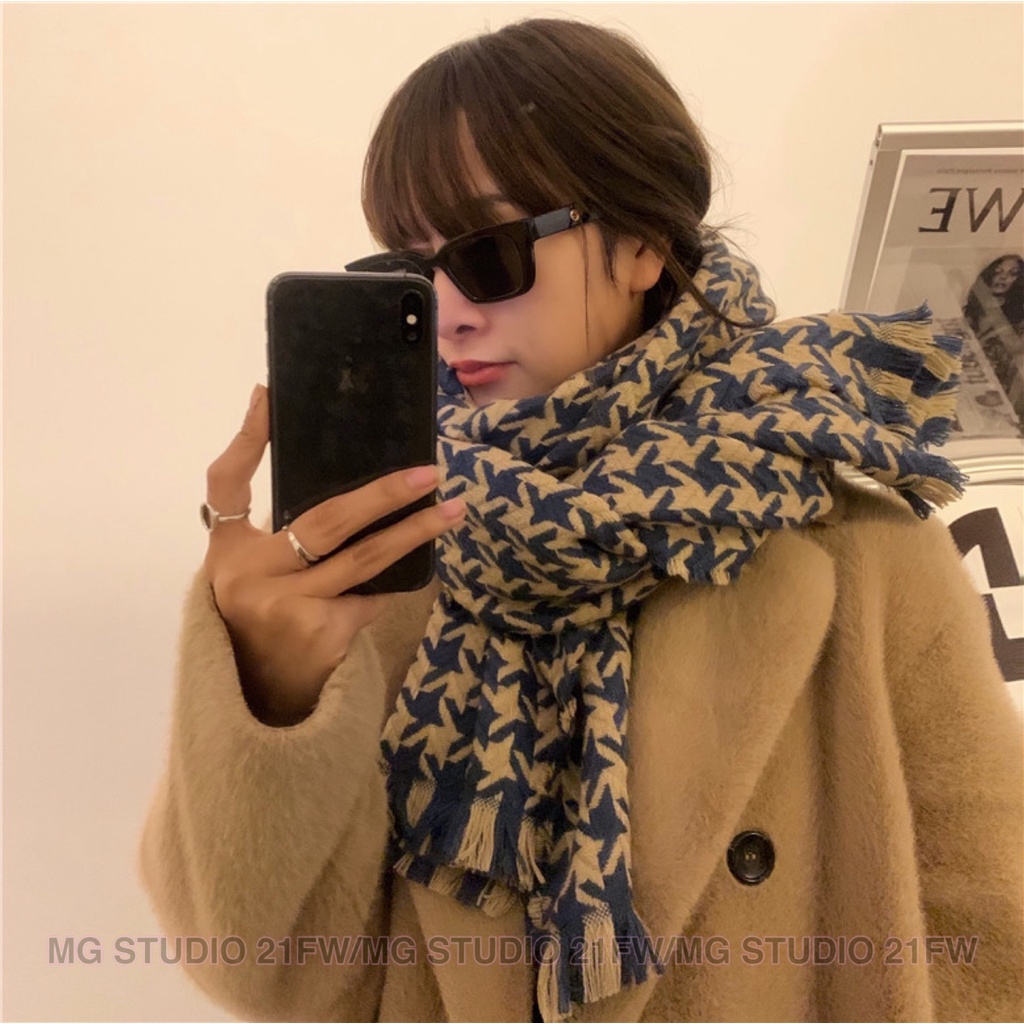 Khăn Choàng Cổ MG STUDIO Len Cashmere 4 Màu Tùy Chọn