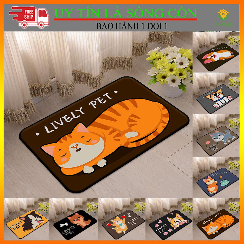 [SIÊU HOT] Thảm chân  chống trượt 3D mẫu cún con và nhiều mẫu mã lựa chọn