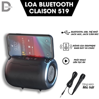 Loa bluetooth 5.0 claison 519 hỗ trợ thẻ micro sd & usb & aux 1 loa treble + 2 loa bass tặng micro hát karaoke hàng hot