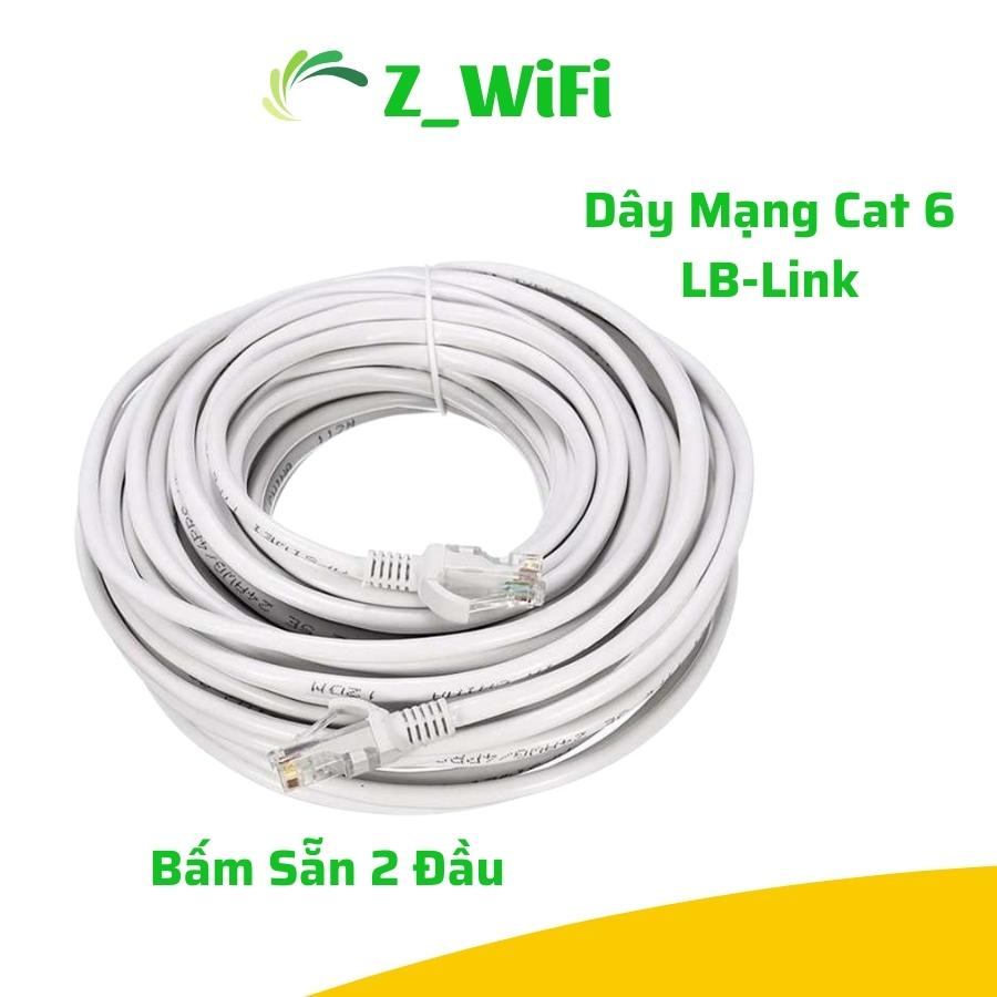 Dây mạng lan bấm sẵn 2 đầu cat6 ngoài trời 50m 60m 70m 80m 90m 100m LB-Link chính hãng- Z WiFi