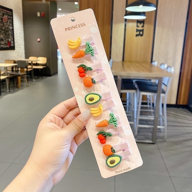 Bộ Kẹp Tóc Thiết Kế Hình Hoạt Hình Dành Cho Trẻ Nhỏ