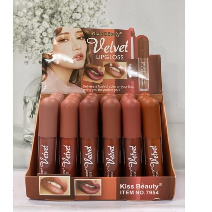 (Hàng Mới Về) Set 6 Son Kem Lì Mịn Mượt Như Nhung Thương Hiệu Kiss Beauty Thái Lan 7954 | BigBuy360 - bigbuy360.vn