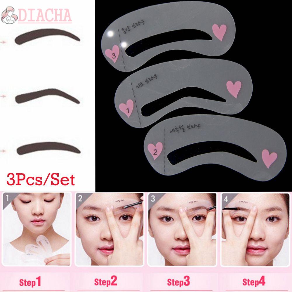 [Hàng mới về] Bộ 3 khuôn vẽ lông mày có 3 kiểu tái sử dụng tiện dụng