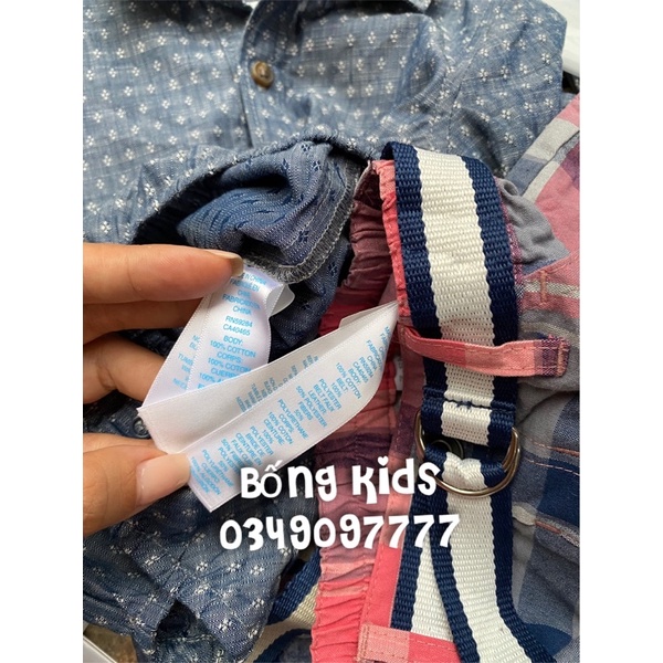 Bộ Bodysuit Bé Trai Denim Kèm Belt Place