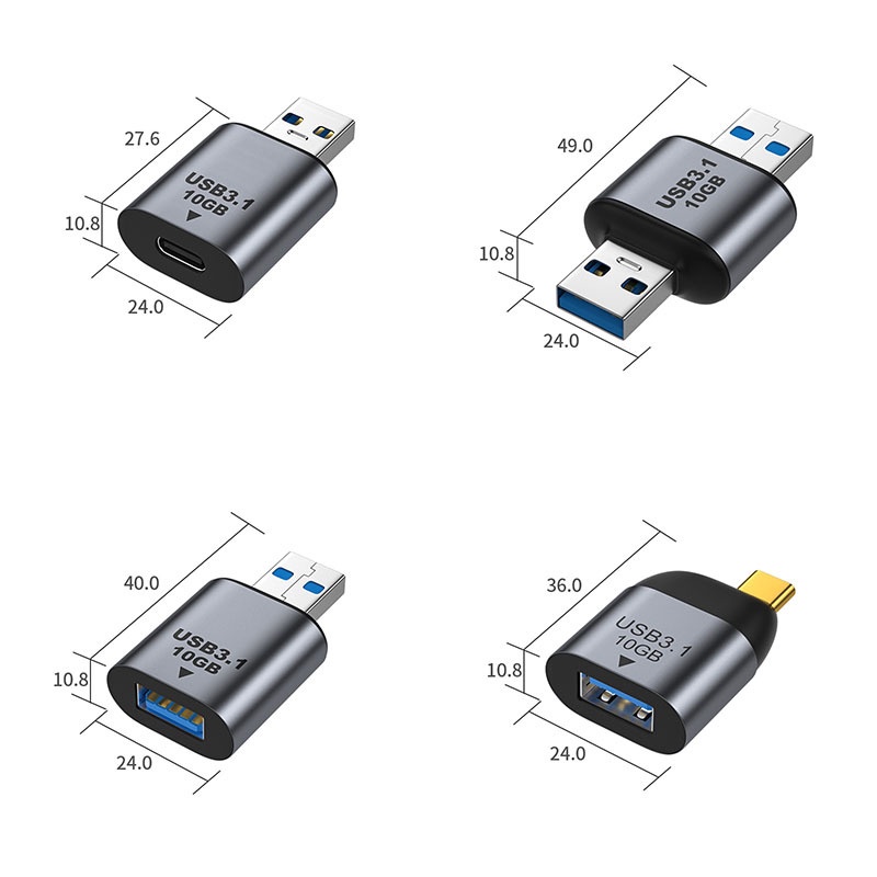 Đầu Chuyển Đổi Usb 3.1 Sang Type C OTG 5Gbps 5 Usb 3.1 Sang Usb Chuyên Dụng Cho Máy Tính