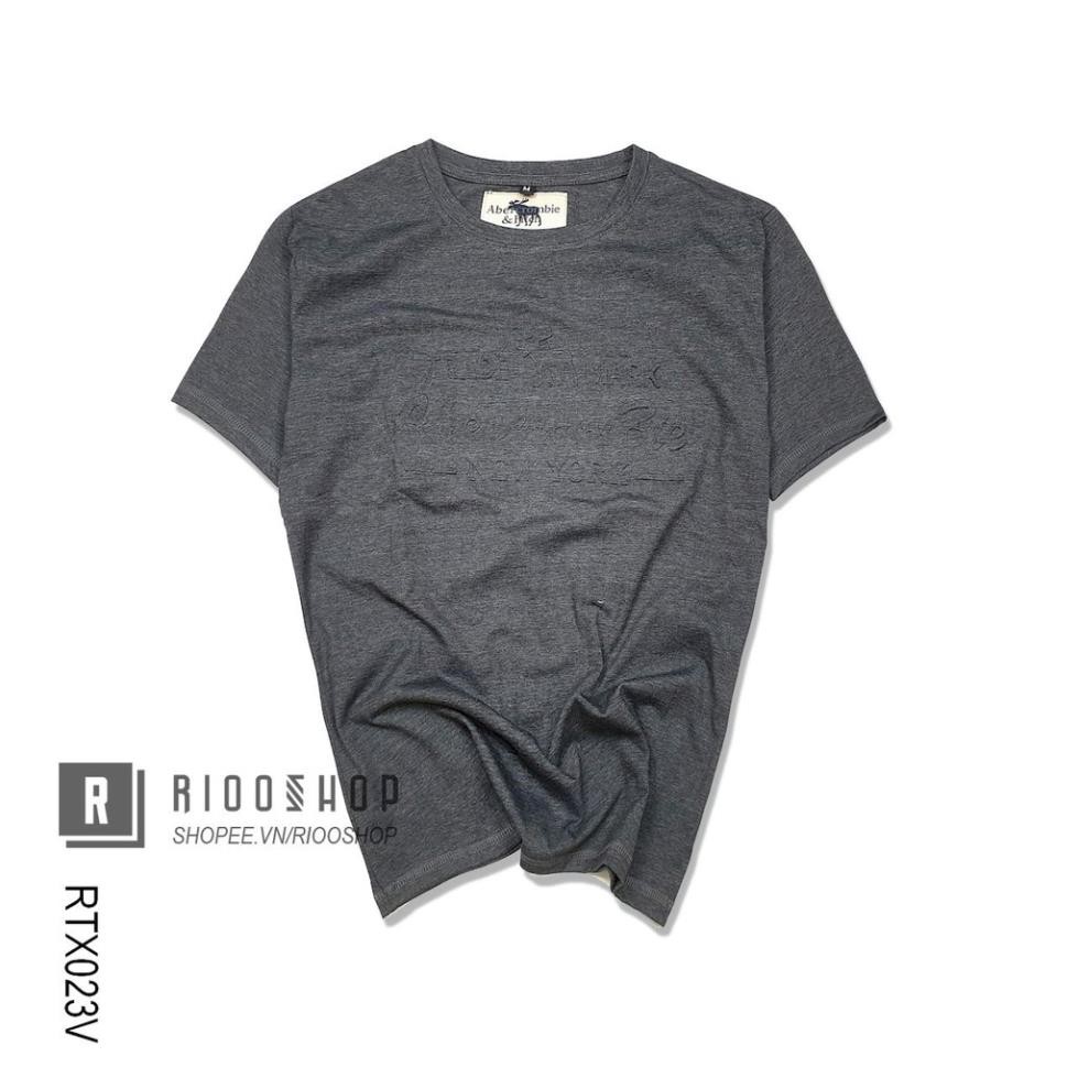 Áo phông nam cổ tròn dập nổi aber cực đẹp RTX023v - áo thun nam cotton Riooshop ་