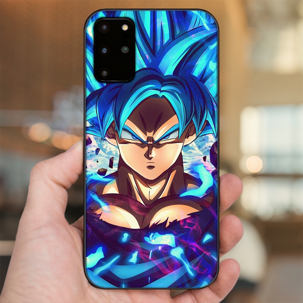 Ốp lưng Samsung S20 Plus viền đen in hình Goku Dragon Ball