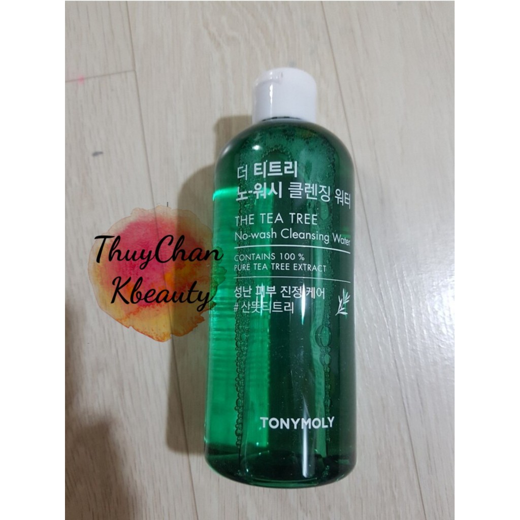 (#Tonymoly) Nước tẩy trang tràm trà Tonymoly The Tea Tree No-Wash Cleansing Water 300ml