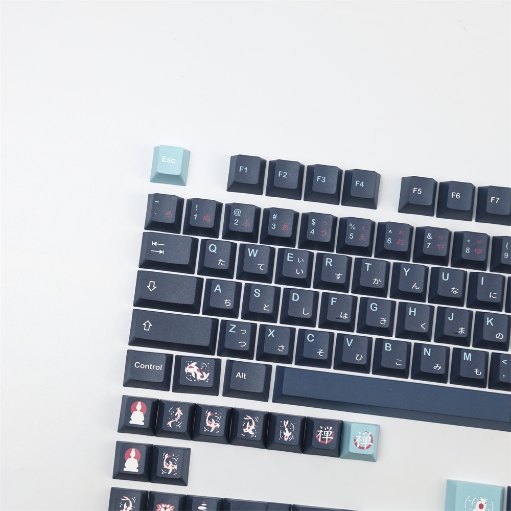 Keycap PBT GMK Zen Pond Bộ Nút Bấm Bàn Phím Cơ Keycaps Nhuộm Thăng Hoa Cá Tính ISO Spacebars 2U 2.25U 2.75U 3U 7U