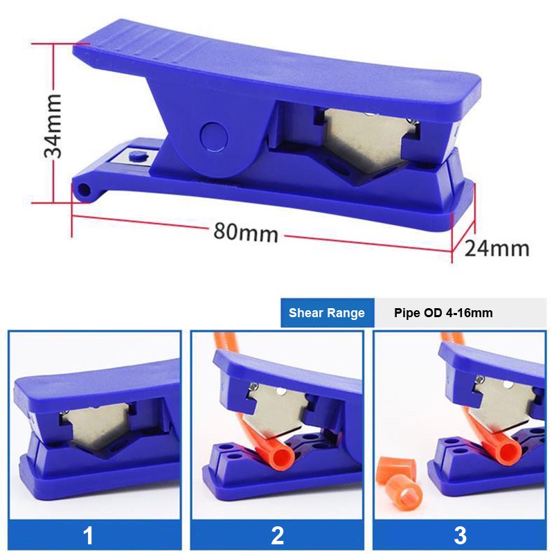 Dụng Cụ Cắt Ống Nhựa PE PU PVC Cao Su 16mm Chuyên Dụng