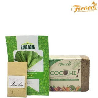 [MUA 1 TẶNG 2] Viên nén xơ dừa trồng cây đã xử lý COCOHI! tặng kèm hạt giống và phân - FICOCO