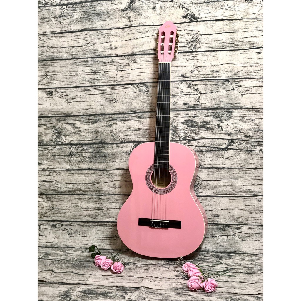 Đàn guitar classic EKO CS10 màu hồng phấn