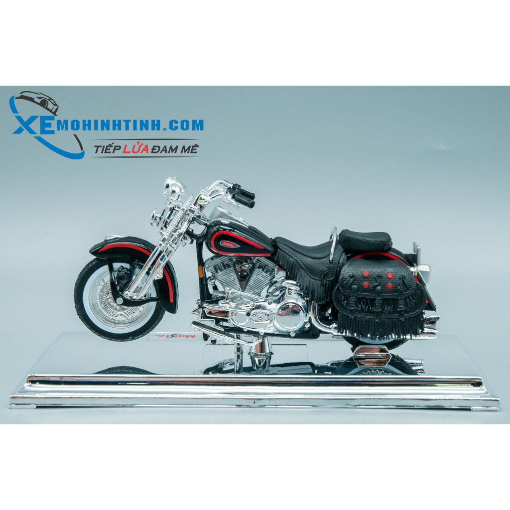 Xe mô hình Harley Davidson 1998 Flsts Heritage Springer 1:18 Maisto (Đen)