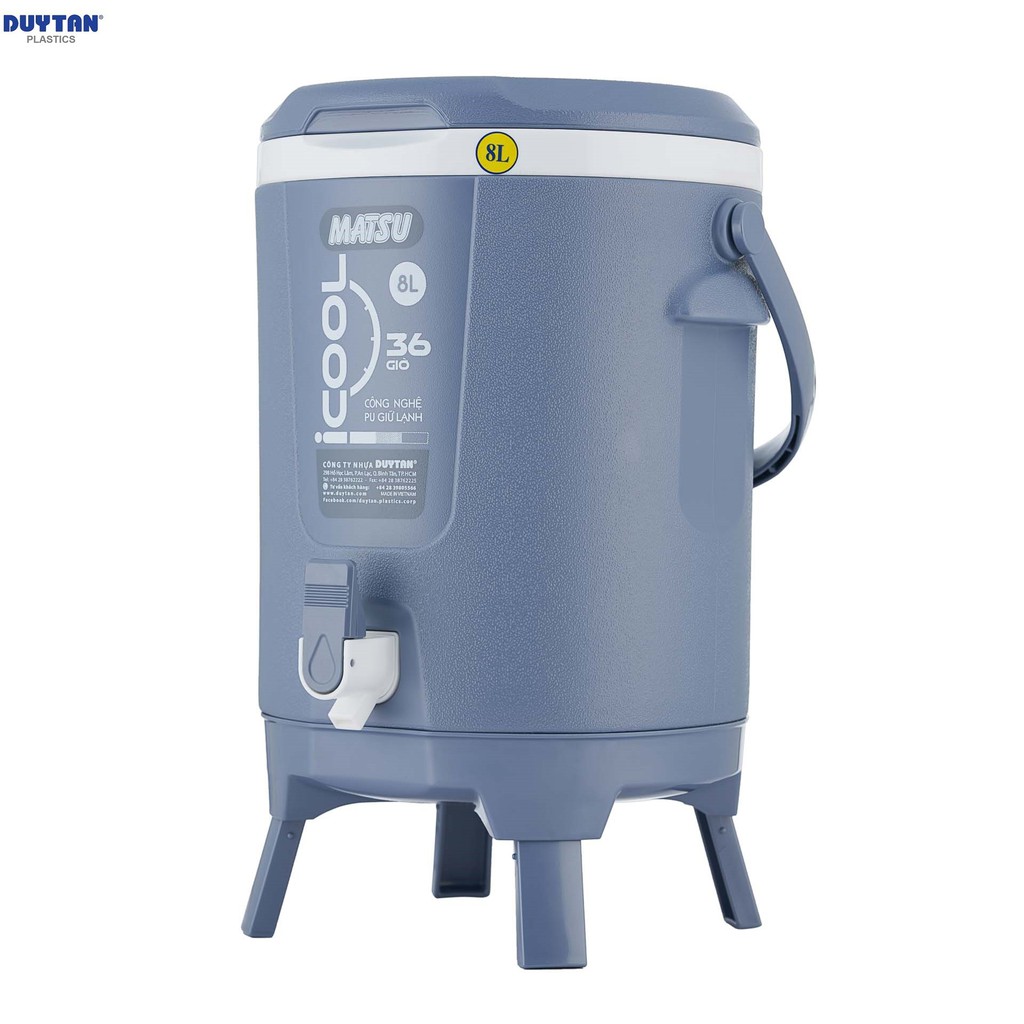 BÌNH ĐÁ ICOOL DUY TÂN 8L CÓ CHÂN ĐẾ- TẶNG KÈM 1 CA TULIP 1 L