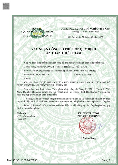 Canxi thiên sư trẻ em, canxi tiens trẻ em | Thế Giới Skin Care