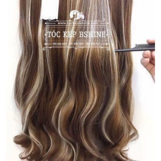 [ ẢNH THẬT] Tóc kẹp mix light chất liệu cao cấp siêu mềm mượt