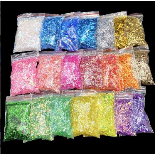 Kim tuyến giấy Hologram 100g gói to nguyên liệu làm slime handmade thủ công