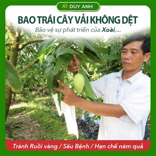 100 Túi bọc Xoài nhỏ kích thước 18x19cm, túi bao trái cây phòng ngừa sâu bệnh phá hoại