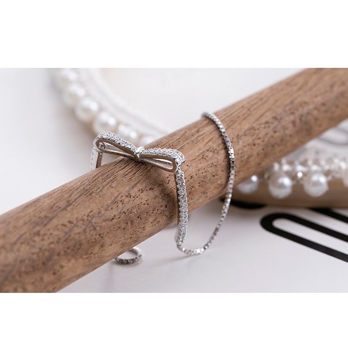 Lắc Tay Nữ Bạc Hình Nơ Điệu Đà L2552 - Bảo Ngọc Jewelry
