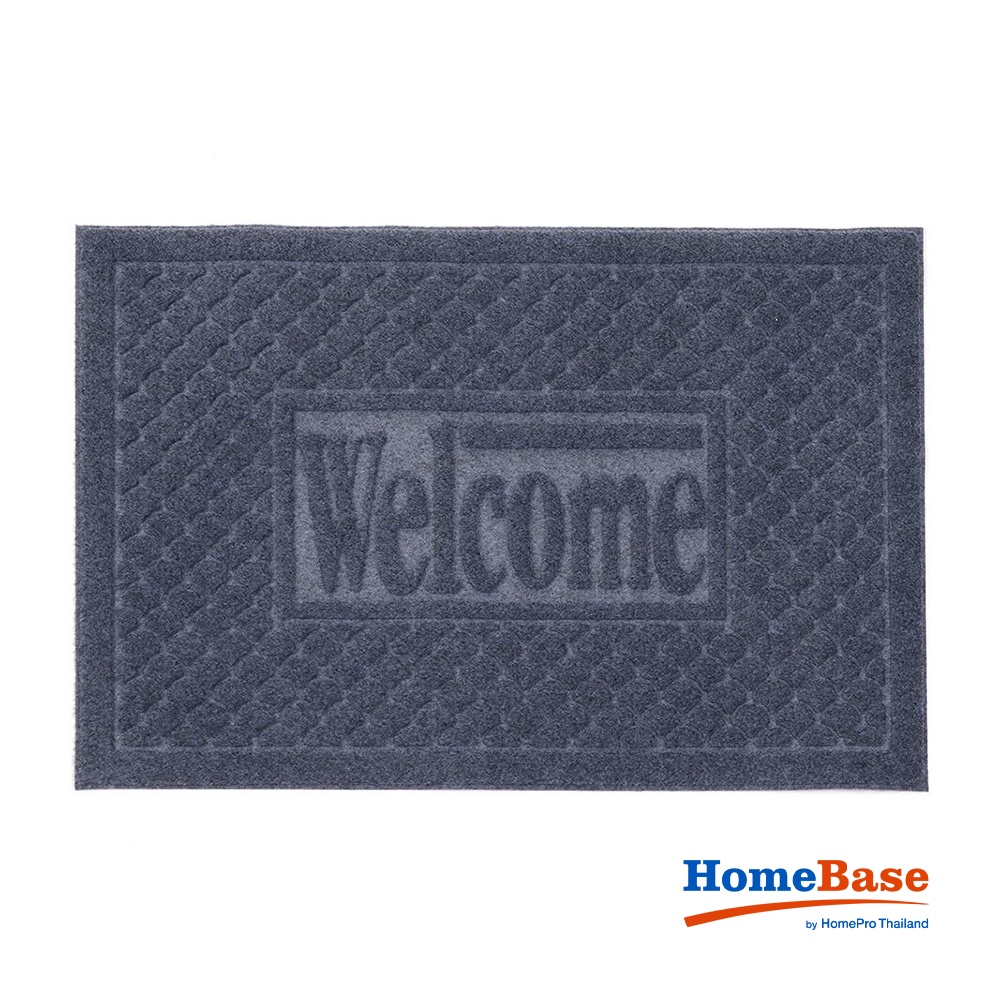 Homebase HLS Thảm trước cửa ra vào MX2042 bằng Polyester/cao su 39X59CM màu xanh dương