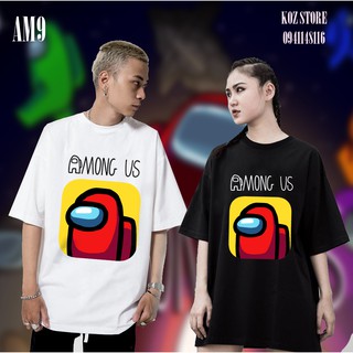 Áo thun  game AMONG AM9  OVERSIZE UNISEX (2 Màu ĐEN-TRẮNG)