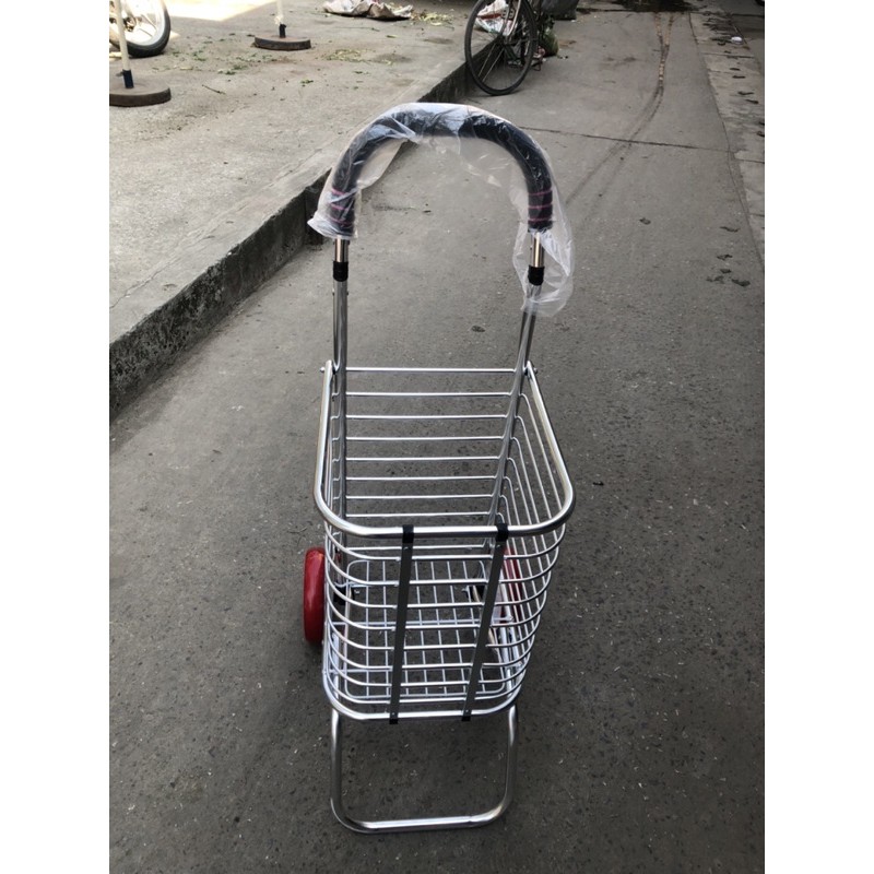 Xe Kéo Đi Chợ Siêu Thị Có Giỏ Gấp Gọn