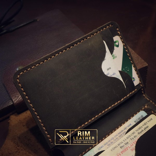 Ví Da bò sáp, nhỏ gọn và độc đáo. BẢO HÀNH 2 NĂM.