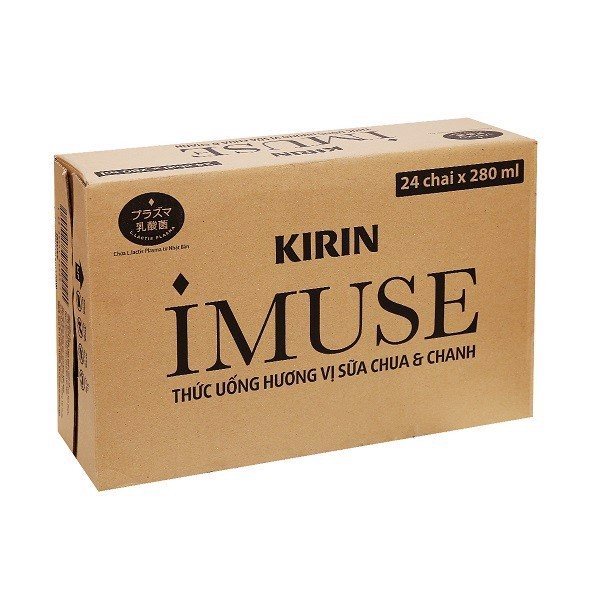 Lốc 6 chai nước uống KIRIN iMUSE 280ml - (Chứa lợi khuẩn Lactis Plasma giúp tăng cường hệ miễn dịch)