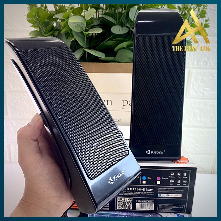 Loa Máy Tính Để Bàn Mini Có Dây Chính Hãng 2.0 Kisonli S111 Loa Vi Tính Nghe Nhạc Laptop Pc Gaming