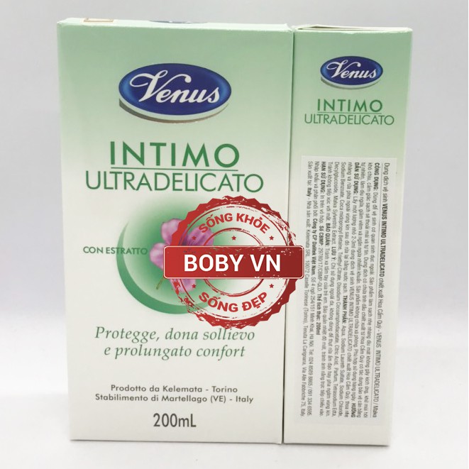 Dung dịch vệ sinh Venus Intimo từ Ý - Hương thơm từ thảo dược - Hộp 200ml - Chính hãng