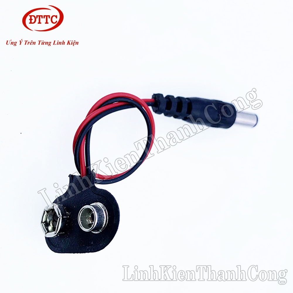 Dây Đế Pin 9V Ra Đầu Jack DC 5.5x2.1mm