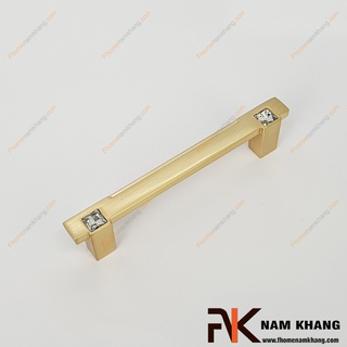 Tay nắm tủ kết hợp đá pha lê NK439-VVD ( Màu Vàng Mờ)