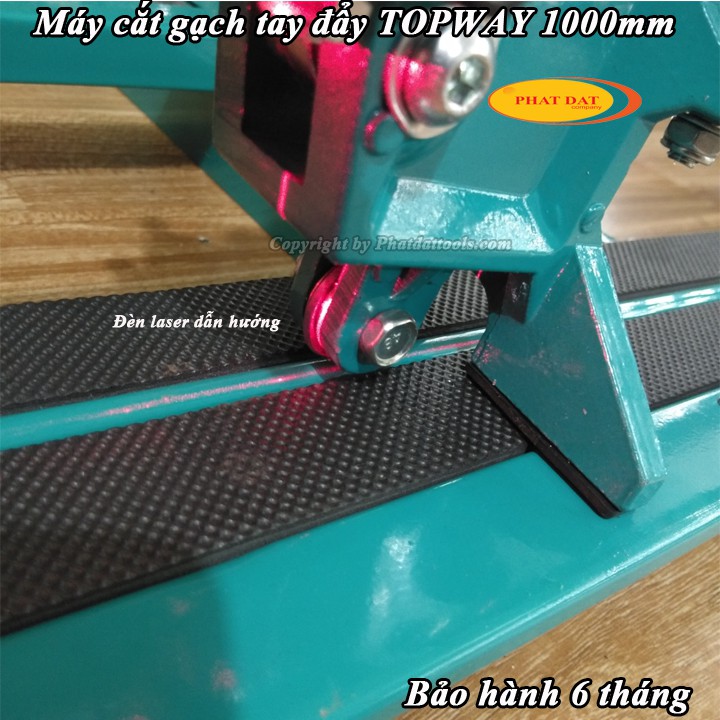 Máy cắt gạch tay đẩy TOPWAY 800mm-Máy cắt gạch không bụi TOPWAY 800mm Bản khung thép-Tặng kèm 1 lưỡi cắt gạch