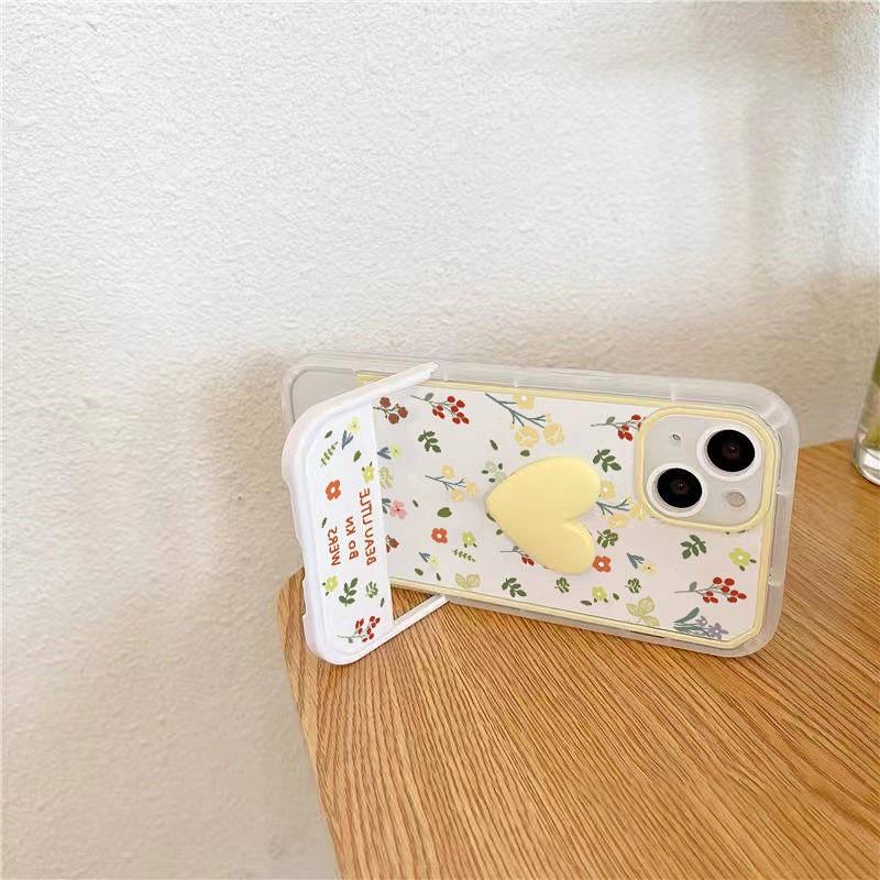 Small Floral Yellow Flower Suitable for Iphone13promax Apple 12 Phone Case 11 Invisible Bracket XR Female XS sQ0g