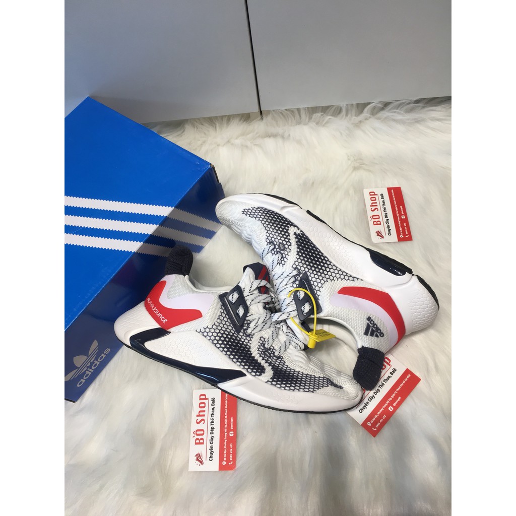 GIÀY THỂ THAO NAM NỮ ADIDAS ALPHABOUNCE INSTINCT M WHITE RED BLUE (HÌNH THẬT+PHỤ KIỆN)
