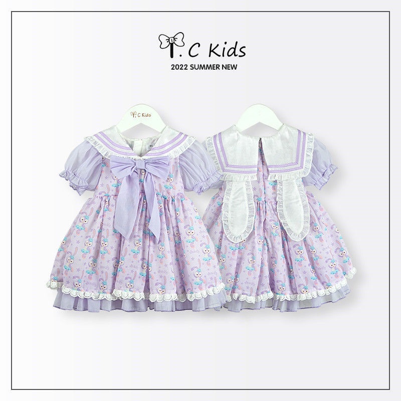 Đầm Công Chúa Lolita Thời Trang Mùa Hè Phương Tây Cho Bé Gái