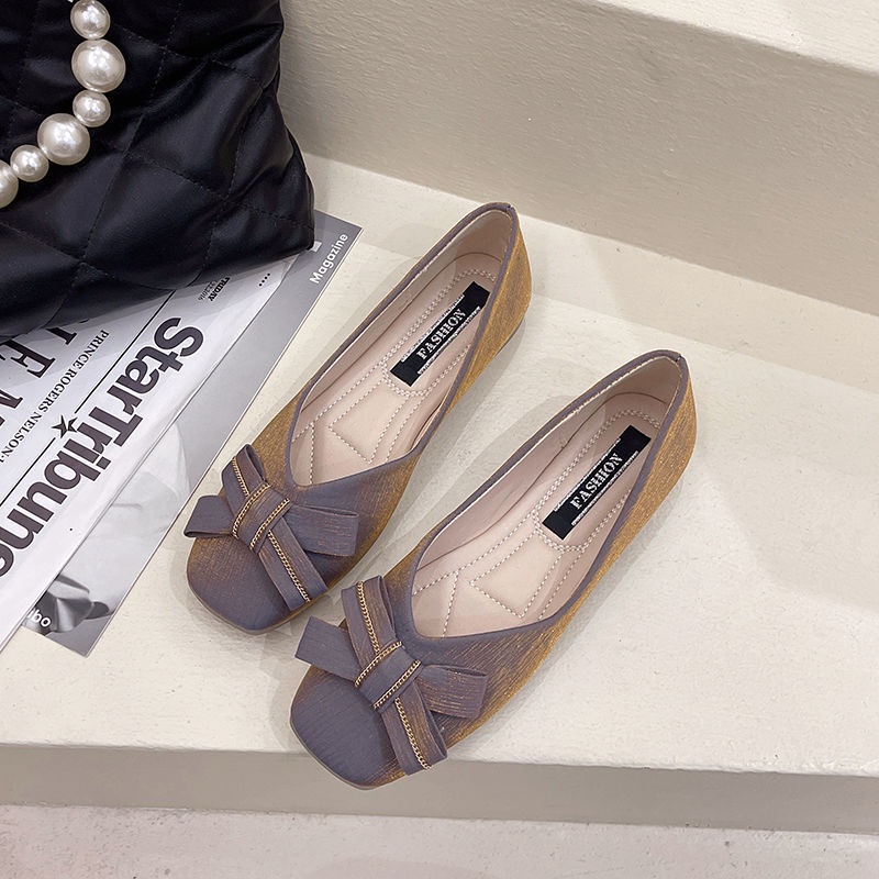 Giày Búp Bê Mũi Vuông Đế Mềm Phong Cách Hàn Quốc Thời Trang Mùa Xuân 2022 Cho Nữ