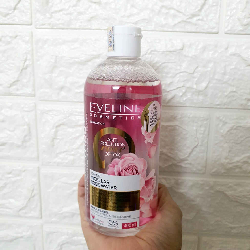 [Nhập khẩu chính hãng]  Date 12/2024-Nước tẩy trang Eveline Facemed tinh chất hoa hồng 400ML