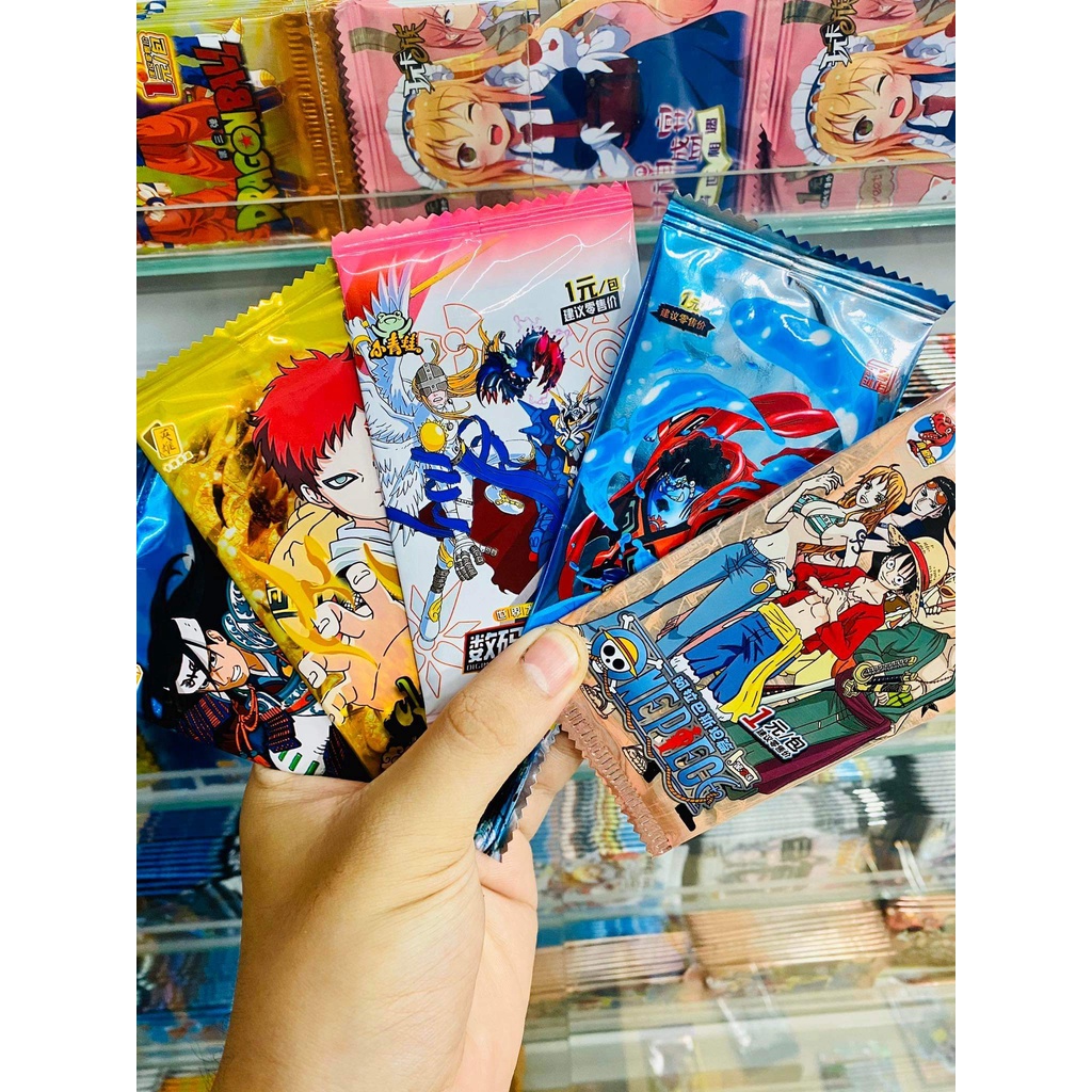 [ Dưa Hấu ] Set 5 ảnh thẻ nhân phẩm Anime Kimetsu No Yaiba, Naruto, One Piece, Dragon Ball, Waifu, Jujutsu Kaisen, Conan