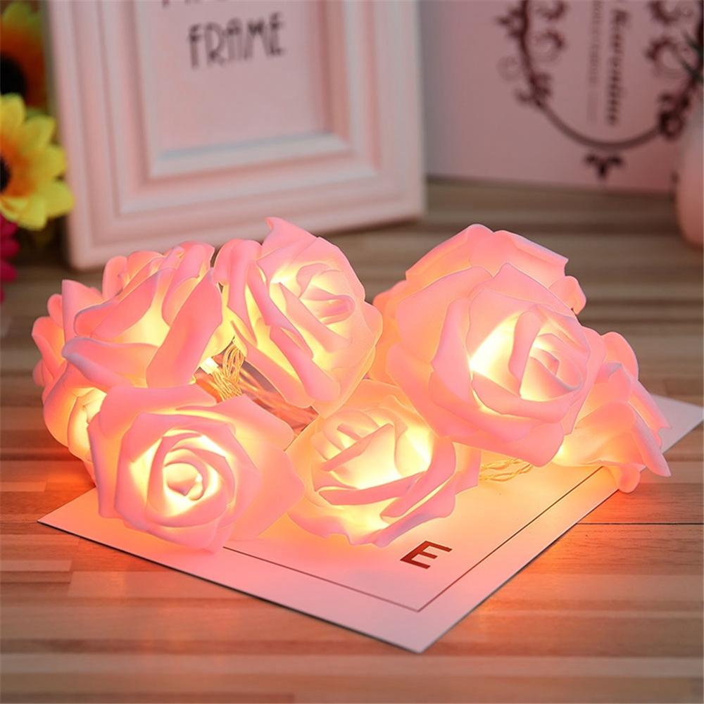 LONTIME Dây Đèn Led 5cm 20 / 40 Bóng Hình Hoa Hồng Trang Trí Tiệc Cưới