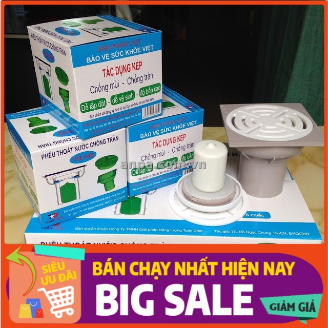 [ NEW - SALE] [ CHÍNH HÃNG ] Phễu thoát nước chống tràn TD-102 (Trắng) H3C STORE