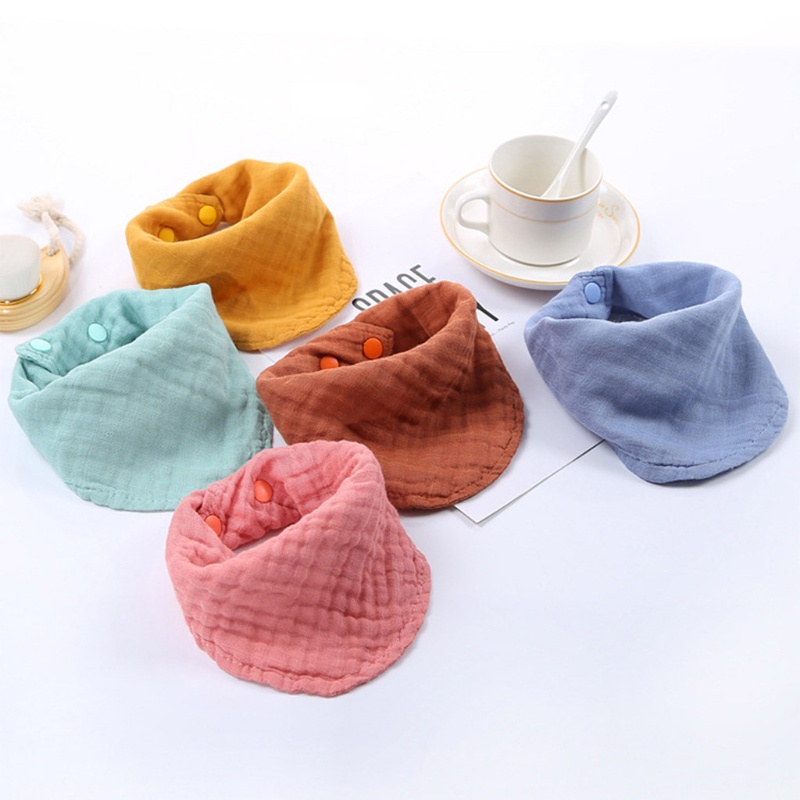 Yếm Ăn Cotton Mềm Mại Hình Tam Giác Dành Cho Bé