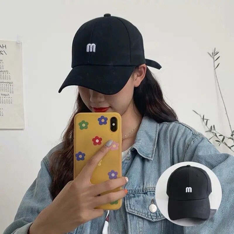 Mũ Chống Nắng Mùa Hè Thêu Chữ Phong Cách Hàn Quốc