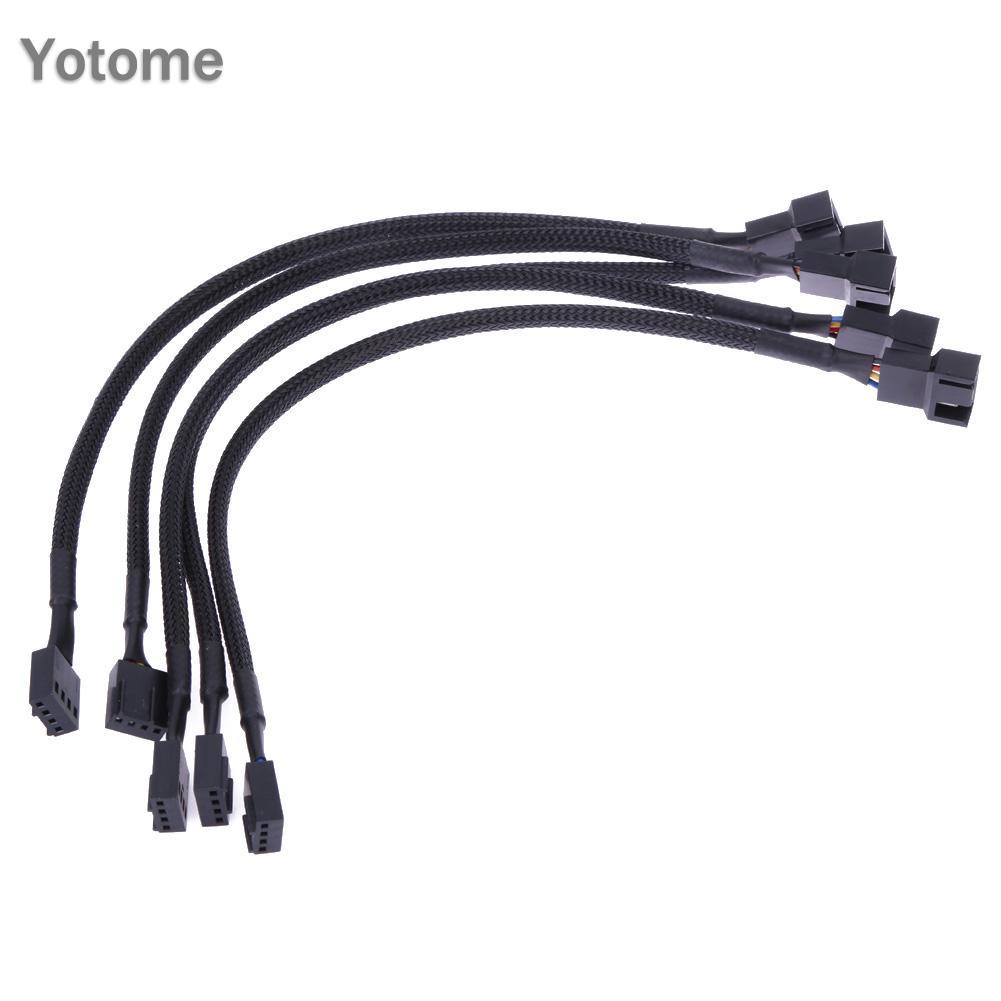 Set 5 Dây Cáp Nối Dài Quạt Tản Nhiệt 4 Pin 12in Cho Máy Tính